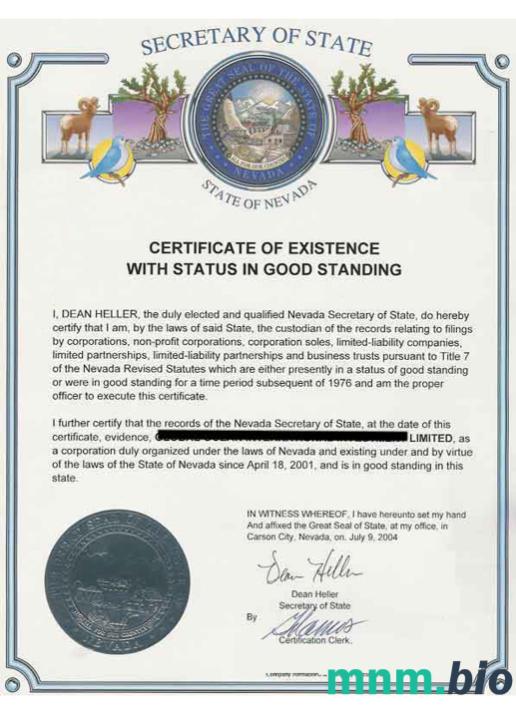 Certyfikat jakości klimatyzacji USA, Nevada